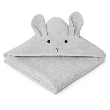 Liewood - Augusta børnehåndklæde med hætte - Rabbit Dumbo Grey